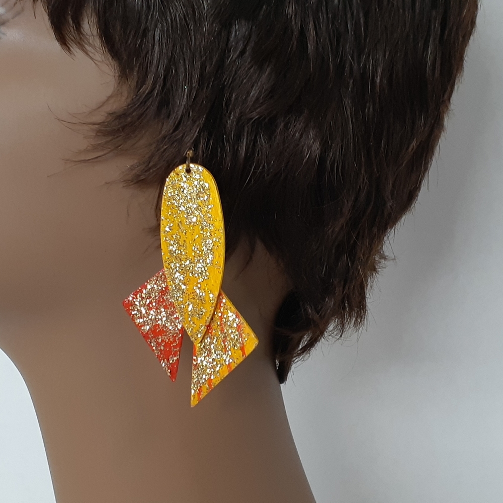 Handmade Earrings (Rocketship Style #2)